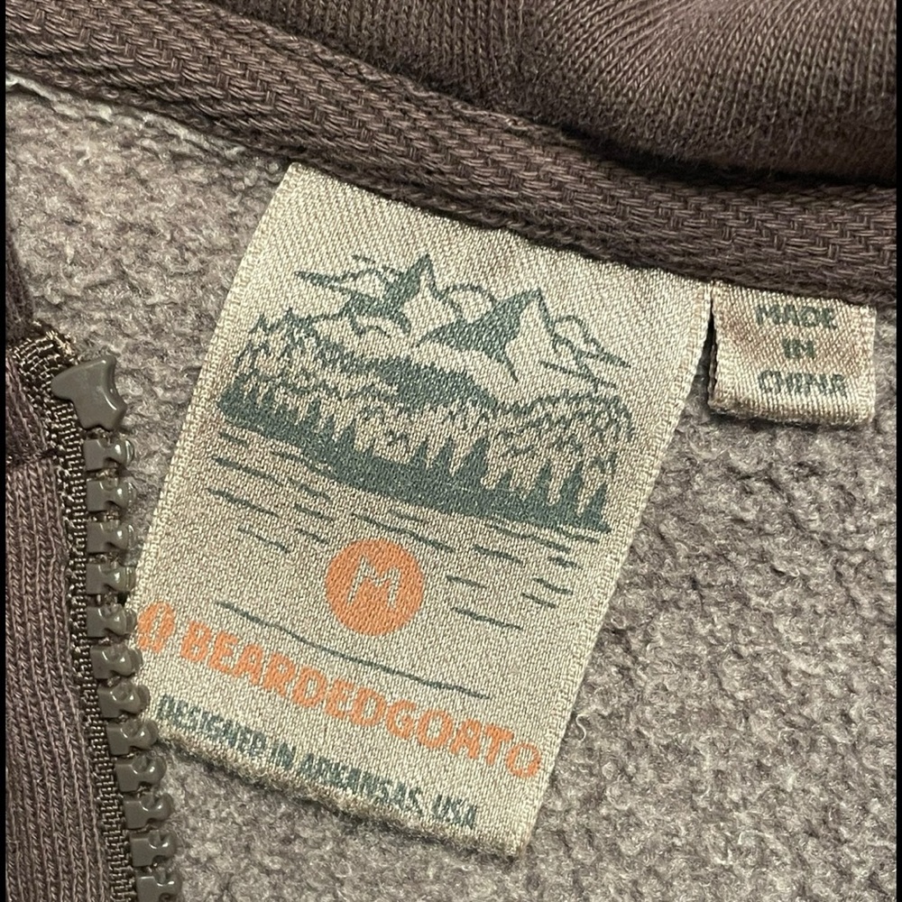 THE BEARDED GOAT “The Castaway” Women’s Hooded Cropped Zip Front Sweatshirt Sz M - Picture 4 of 7